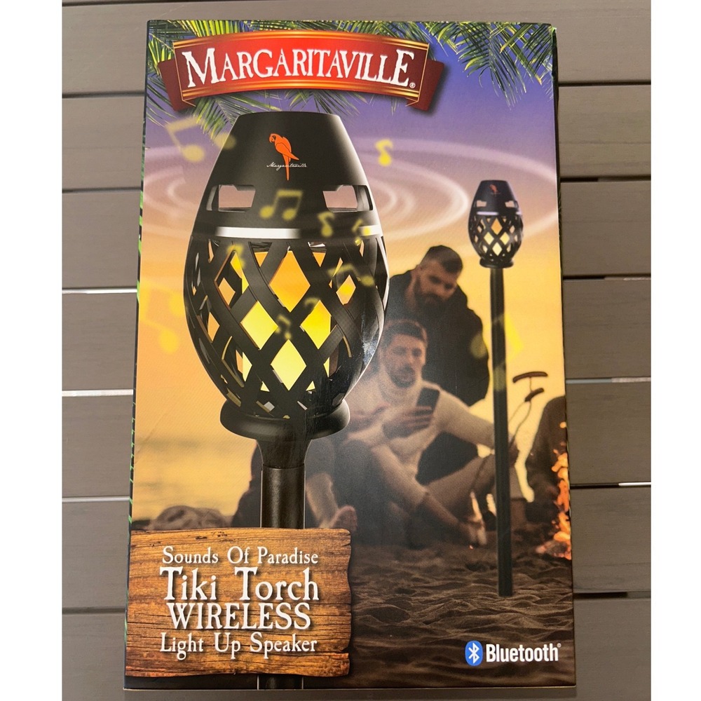 Margaritaville Sounds of Paradise Tiki Torch Wireless Light Up Speaker Bluetooth
